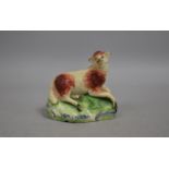 A 19th Century Staffordshire Recumbent Sheep, Loss and Condition Issues (AF)