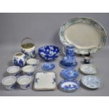 A Collection of Various Blue and White To Comprise Early 19th Century Blue and White Porcelain