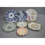 A Collection of 19th Century and Later Decorated Plates, Shallow Coalport Ribbed Bowl etc