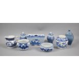 A Collection of Various Blue and White Ceramics etc