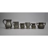 A Collection of 19th Century and Later Pewter Tankards