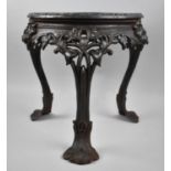 A Circular Cast Iron Coalbrookdale Stand or Stool on Cabriole Supports with Art Nouveau Floral