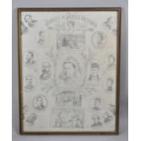 A Framed Queen Victorian 1887 Jubilee Print, 35x45cm