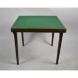 A Square Topped Folding Legged Whist Table, Now Cut Down, 60cm Square and 53cm, high