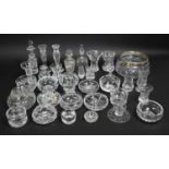 A Collection of Various Cut Glass to Comprise Vases, Bowls, Candlesticks