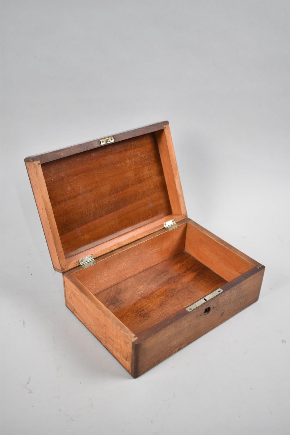 An Edwardian Mahogany Work Box 20x14x8cm High - Image 2 of 2