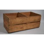 A Vintage Wooden Two Division Crate Stencilled 41, 74cm wide