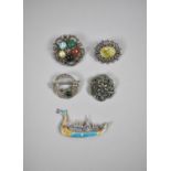 A Small Collection of Scottish and Other Brooches