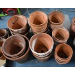 A Large Collection of Vintage Terracotta Plant Pots, Largest 30cm Diameter