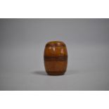 A Late 19th/Early 20th Century Treen Box in the Form of a Barrel, 9.5cm high