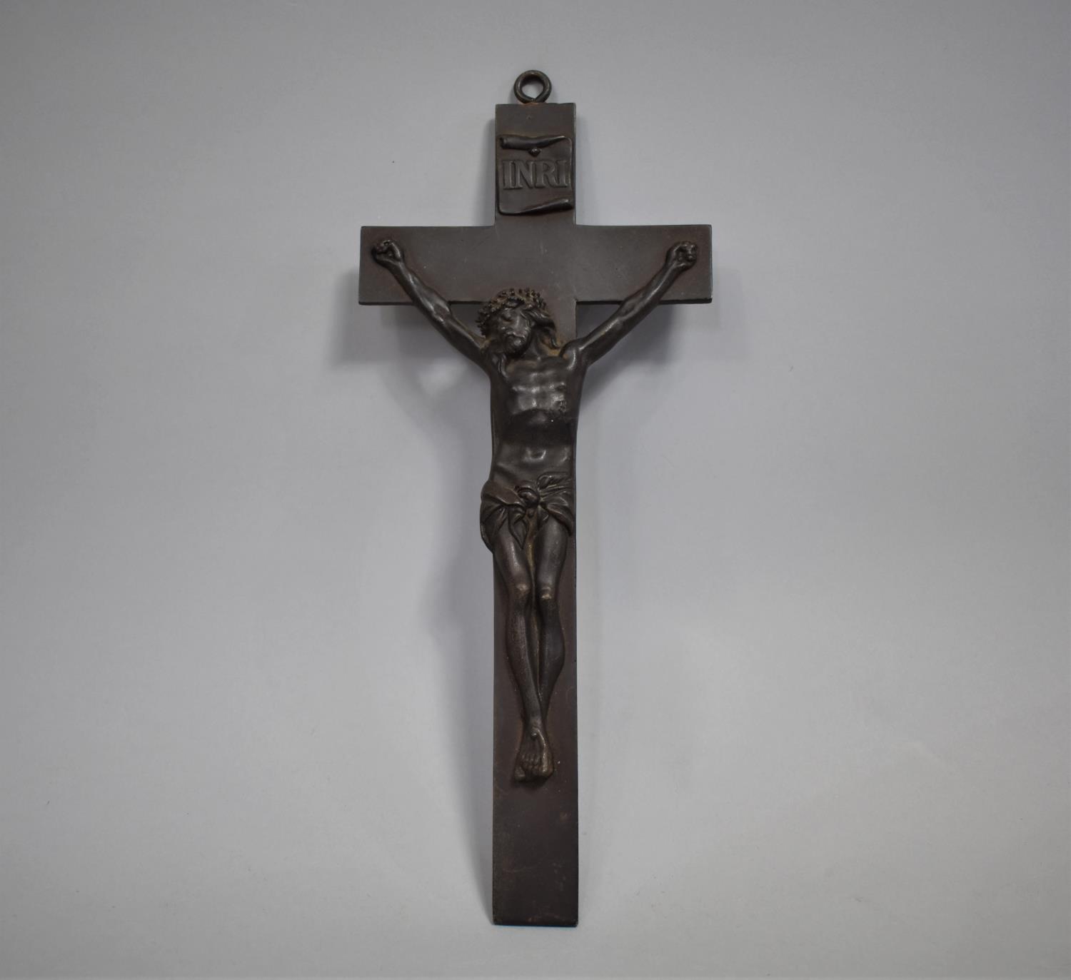 A Bronze Crucifix, 31cm high