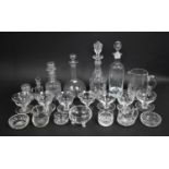 A Collection of Various Glassware to Comprise Decanters, Sundae Glasses, Jug etc (Varying
