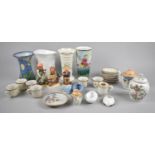 A Collection of Various Ceramics to Include Belleek Vase, Wedgwood Jasperware Egg, Goebel Figures