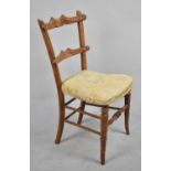 A Single Edwardian Ladder Back Bedroom Chair