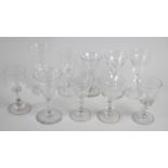 A Collection of Ten Various 19th Century Ale and Wine Glasses