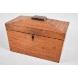 A Mid 19th Century Sarcophagus Shaped Two Division Tea Caddy in Need of Some Restoration and