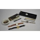 A Collection of Various Vintage Wrist Watches, Vintage Fountain Pens etc