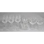 A Collection of Various Good Quality Glasswares to comprise Set of Six Cut Glass Wines, Five Cut