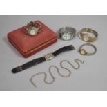 A Collection of Various Vintage Wrist Watches etc and a Silver Chain Necklace Stamped 925 (AF)