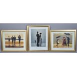 A Set of Three Jack Vettriano Prints, 38x30cm