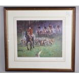 A Framed Limited Edition Hunting Print, 32x27cm