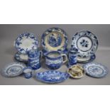 A Collection of Late 19th and 20th Century Blue and White Transfer Printed China to Comprise Water