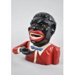 A Re-Painted Novelty American Money Box in Cast Iron, 15cm high