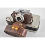 A Vintage Japanese Miniature Camera by Toyoca with Leather Case