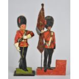 Two Early 20th Century Fret Cut Soldier Figures, 26.5cm high