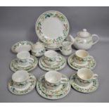 A Tradewind Floral Transfer Printed Service to Comprise Cups, Saucers, Dinner Plates, Teapot etc (