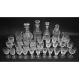 A Collection of Various Glassware to Comprise Tumblers, Sherries, Small Wines, Decanters etc (