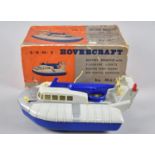 A Vintage Marx Battery Operated SRN 5 Hovercraft Toy with Original Cardboard Box