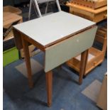 A Vintage Formica Topped Drop Leaf Table, 59cm wide Has been Wormed