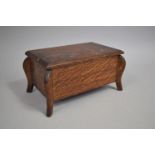 An Edwardian Oak Rectangular Box with Hinged Lid, 26cm wide