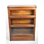 A Three Tier Mahogany Globe Wernicke Glazed Bookcase, 86cm Wide