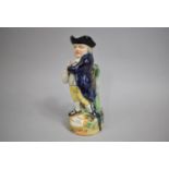 A 19th Century Staffordshire Pottery Toby Jug, Gent with Pipe and Jug of Ale, "Hearty Good