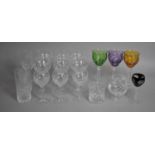 A Collection of Stuart Glassware to Include Set of Wines, One Champagne Flute, Two Highball Tumblers