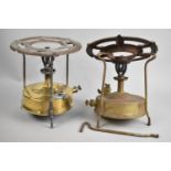 Two Vintage Brass Cooking Stoves, One Requires Foot Refixing