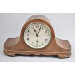 A Mid 20th Century Oak Cased Westminster Chime Mantle Clock, 44cm wide, Working Order
