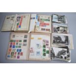 A Collection of Various Loose Postcards, Greeting Cards, Stamp Albums etc