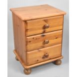 A Modern Three Drawer Bedside Chest, 44cm wide