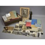 A Collection of WWI and WWII Military Ephemera to Include Letters, Monochrome Photographs, Torch,