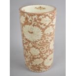 A Cylindrical "Ceylon Ivory" Pattern Vase by Booths, 23.5cm high