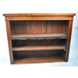 A Late Victorian/Edwardian Mahogany Three Shelf Open Bookcase, 120cms Wide