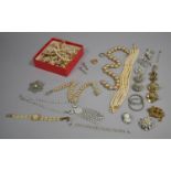 A Collection of Vintage Ladies Costume Jewellery to include Earrings, Faux Pearl Necklaces, Wrist
