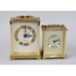 Two Modern Brass Carriage Clocks, Both with Quartz Movement, Larger in Working Order