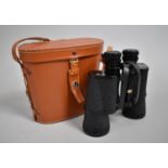 A Vintage Leather Cased Zenith 10x50 Field Binoculars