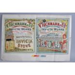 A Printers Lithograph Advertising Design for Tuchmann and Co, Manufacturers of Stone Ornaments and
