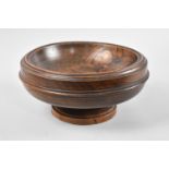 An Edwardian Circular Oak Fruit Bowl, 27cms Diameter and 12cms High