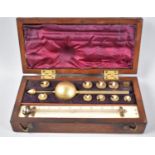 A Victorian Mahogany Cased Sikes's Hydrometer, 20cms Long